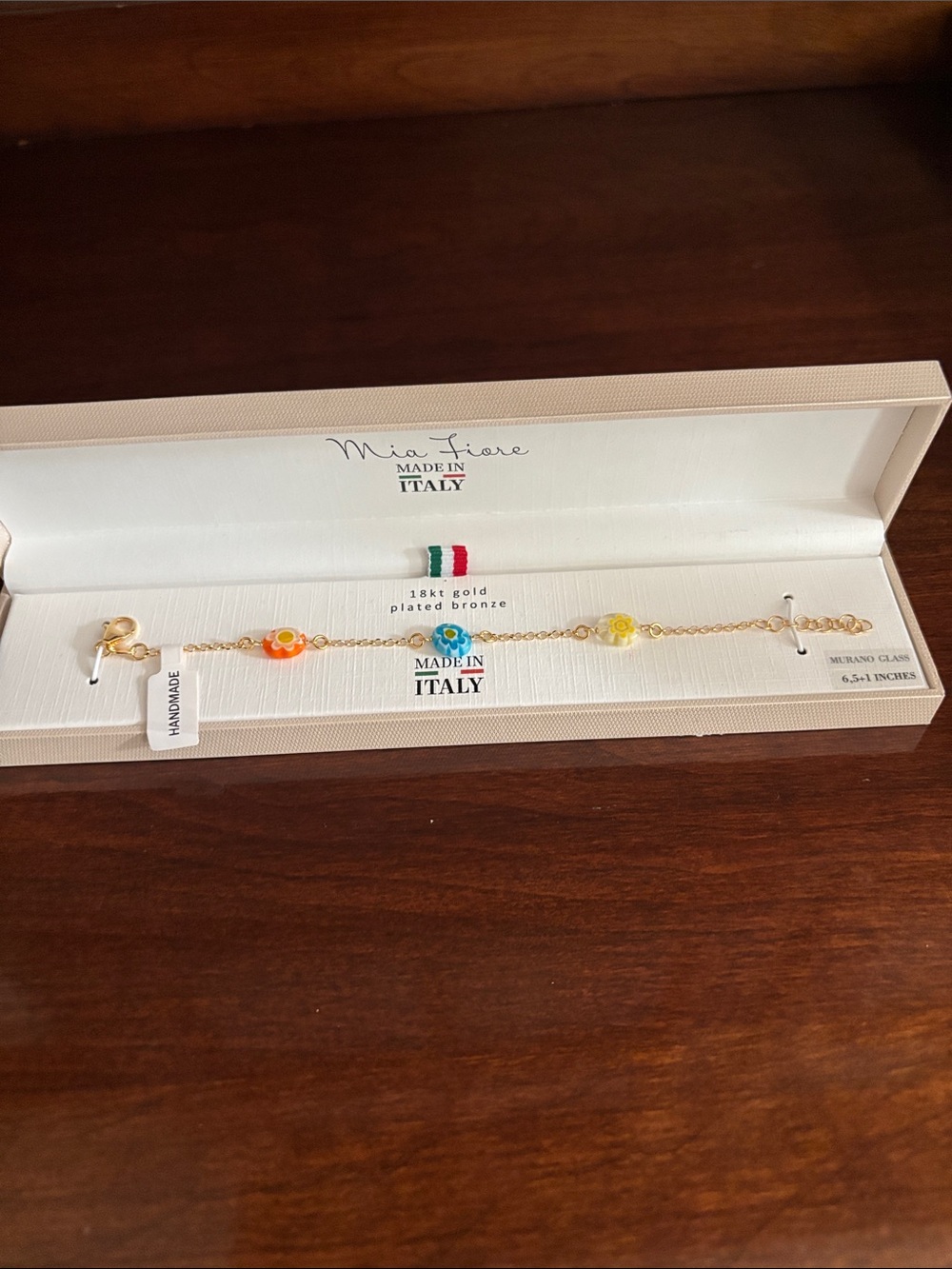 Mia Fiore 18kt Gold Plated Handmade Flower Bracelet RARE